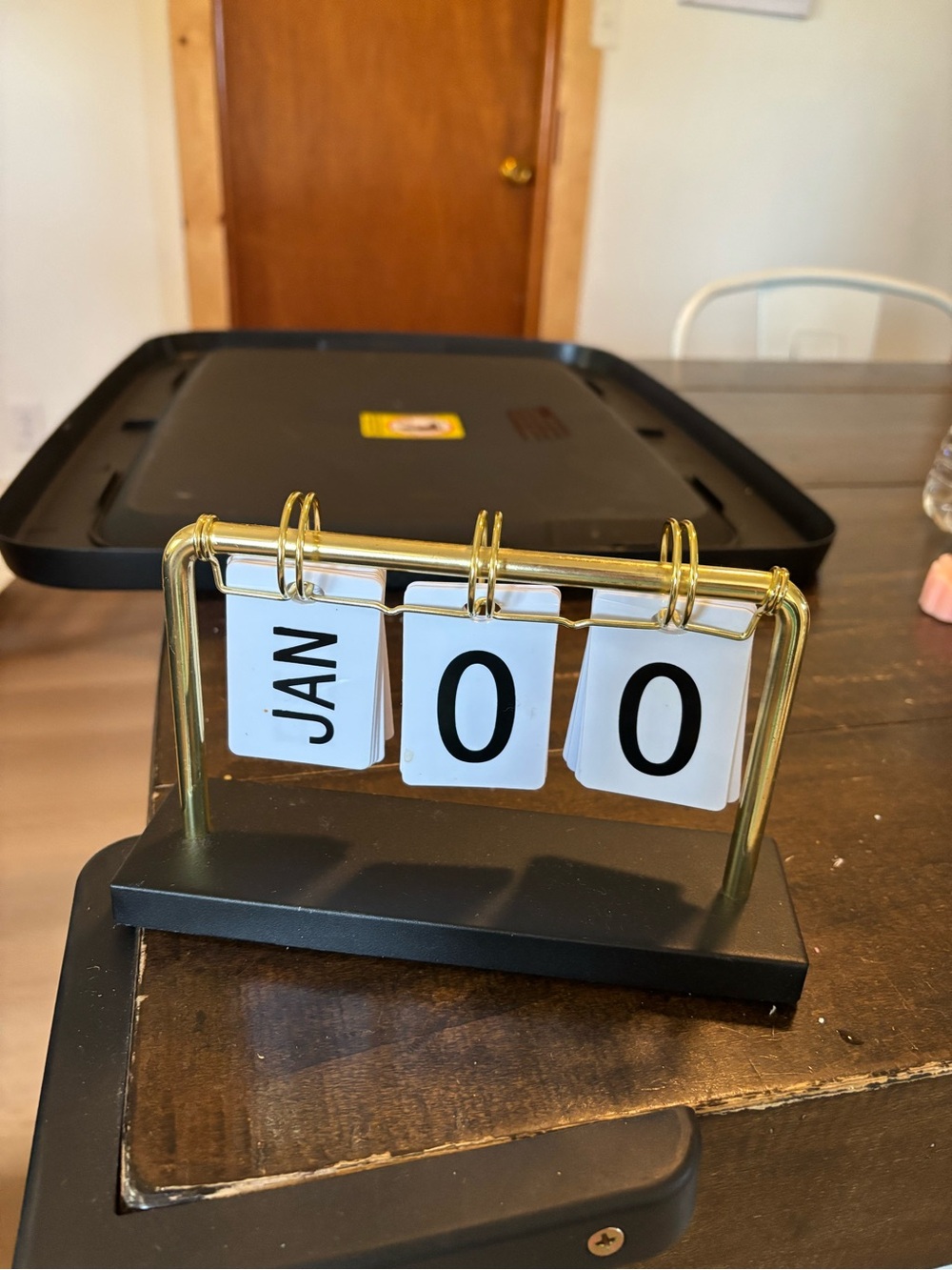Threshold Black and Gold Perpetual Flip Calendar